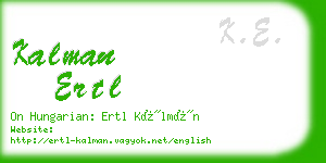 kalman ertl business card